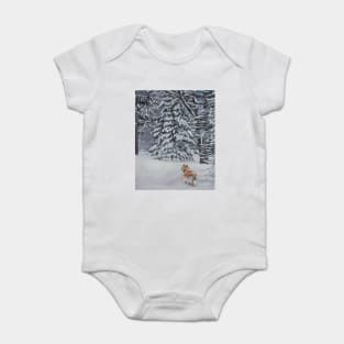 Collie Fine Art Painting Baby Bodysuit